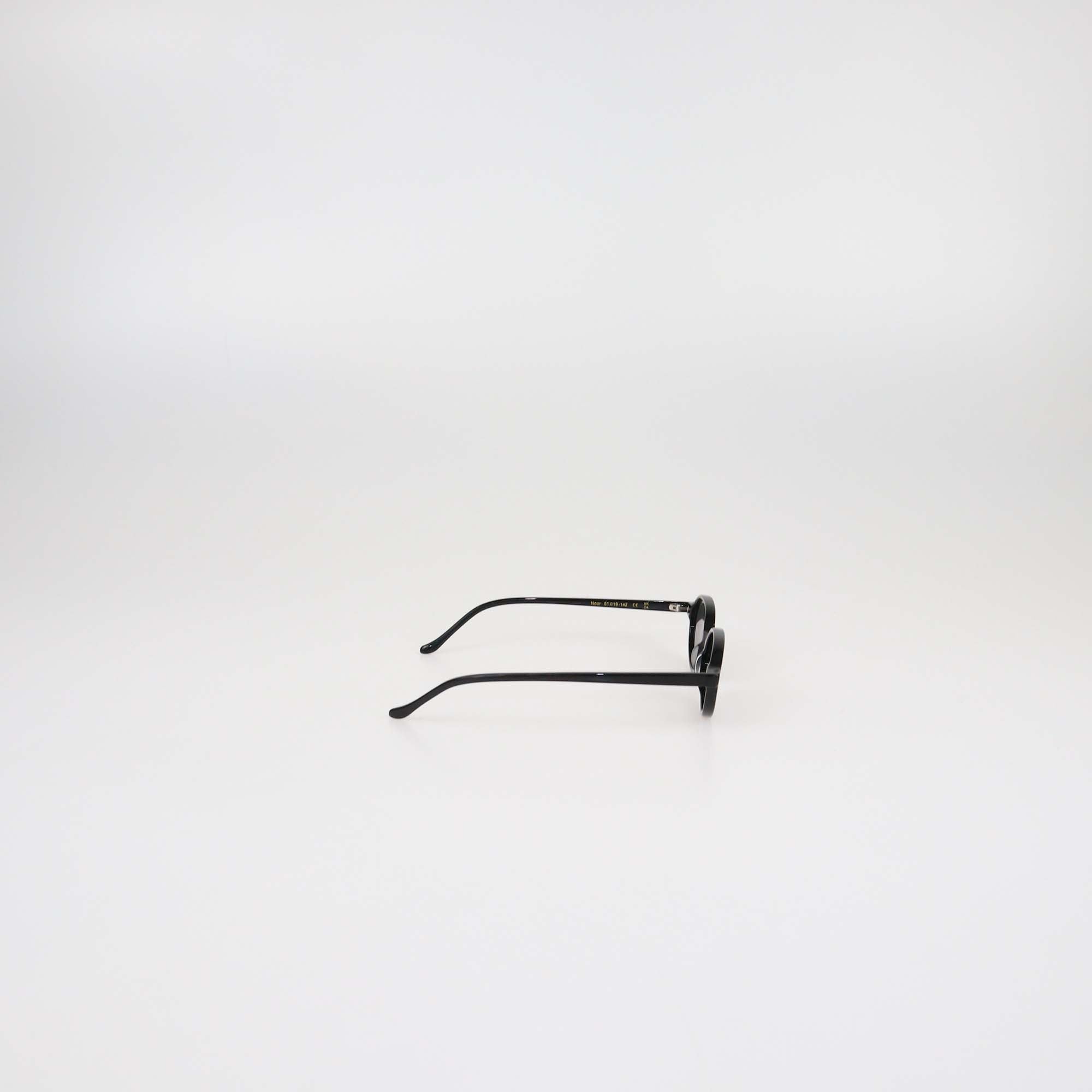 Karen Wazen Black Acetate Oval Sunglasses