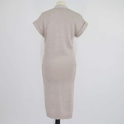 Brunello Cucinelli Beige Blend Cotton Open Knit Cardigan