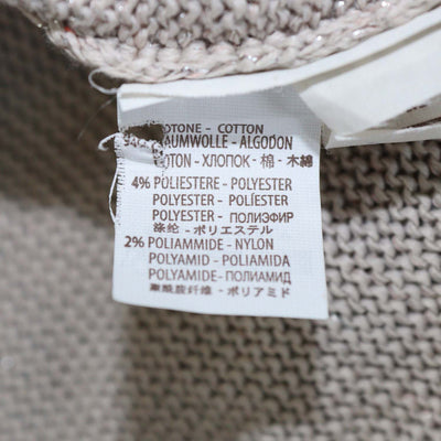 Brunello Cucinelli Beige Blend Cotton Open Knit Cardigan