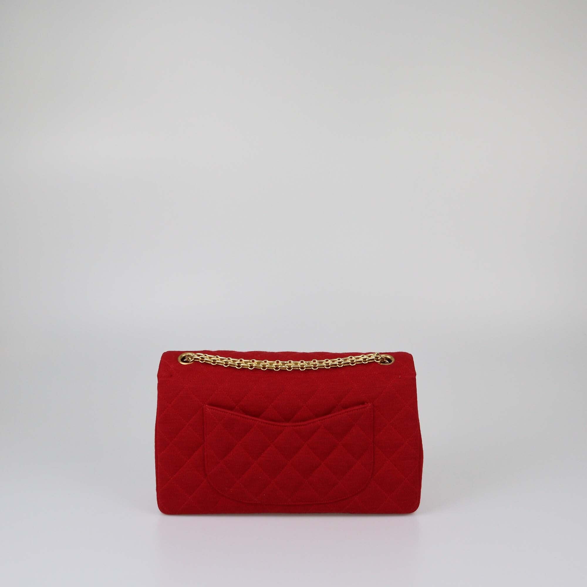 Chanel Red Quilted Medium Classic Flap Bag Womens Chanel 