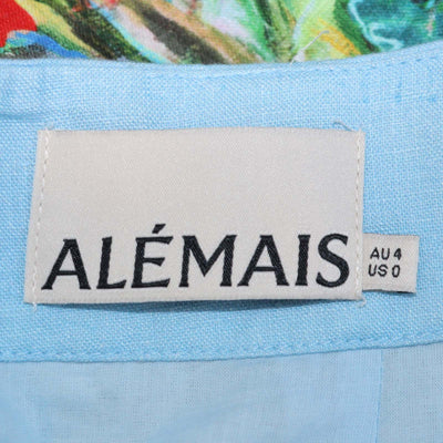 Alemais x Adam Lester Multicolor Linen All Aboard Wrap Skirt