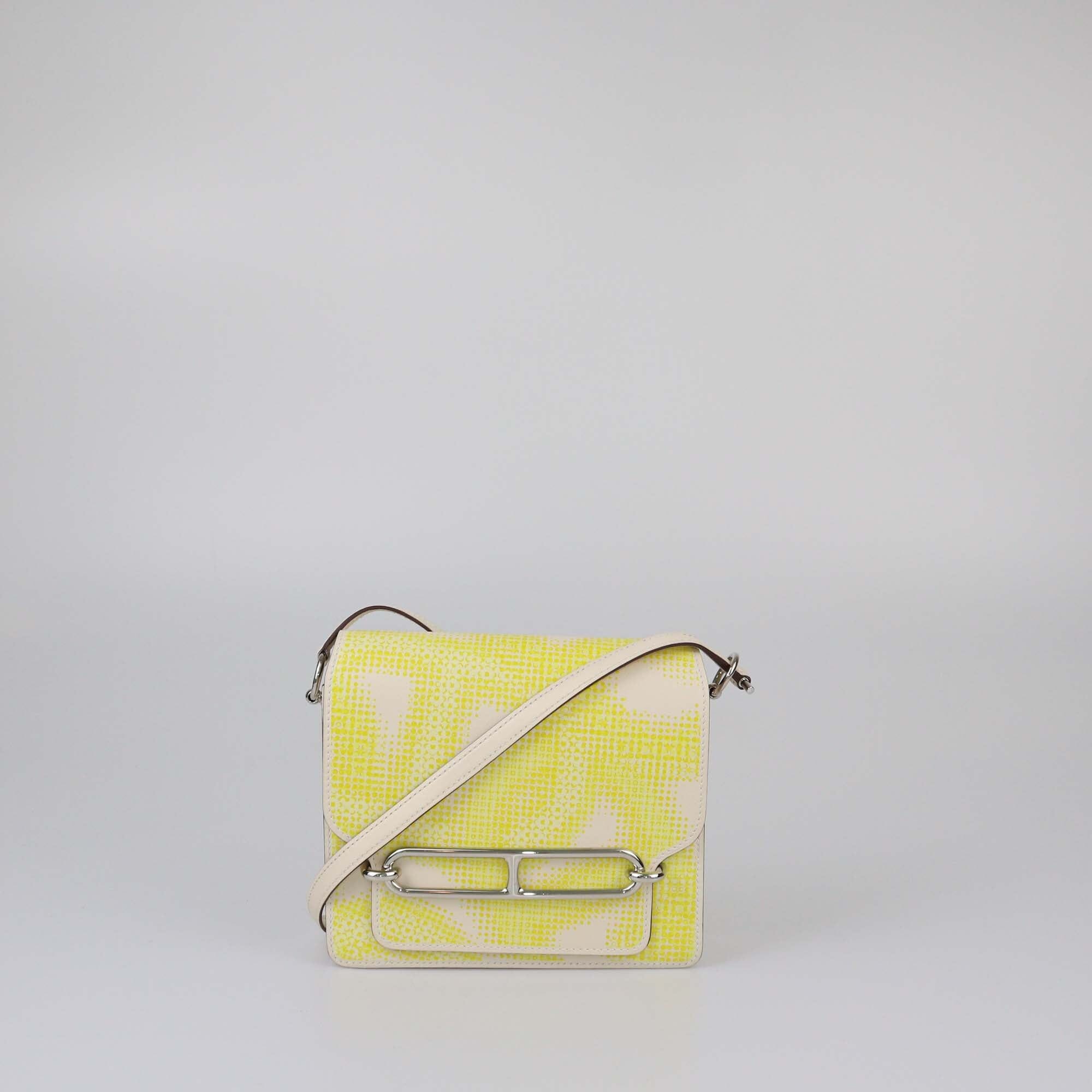 Hermes Nata/Lime/Jaune Bourgeon & Poussin Swift Mini Roulis Bag Womens Hermes 