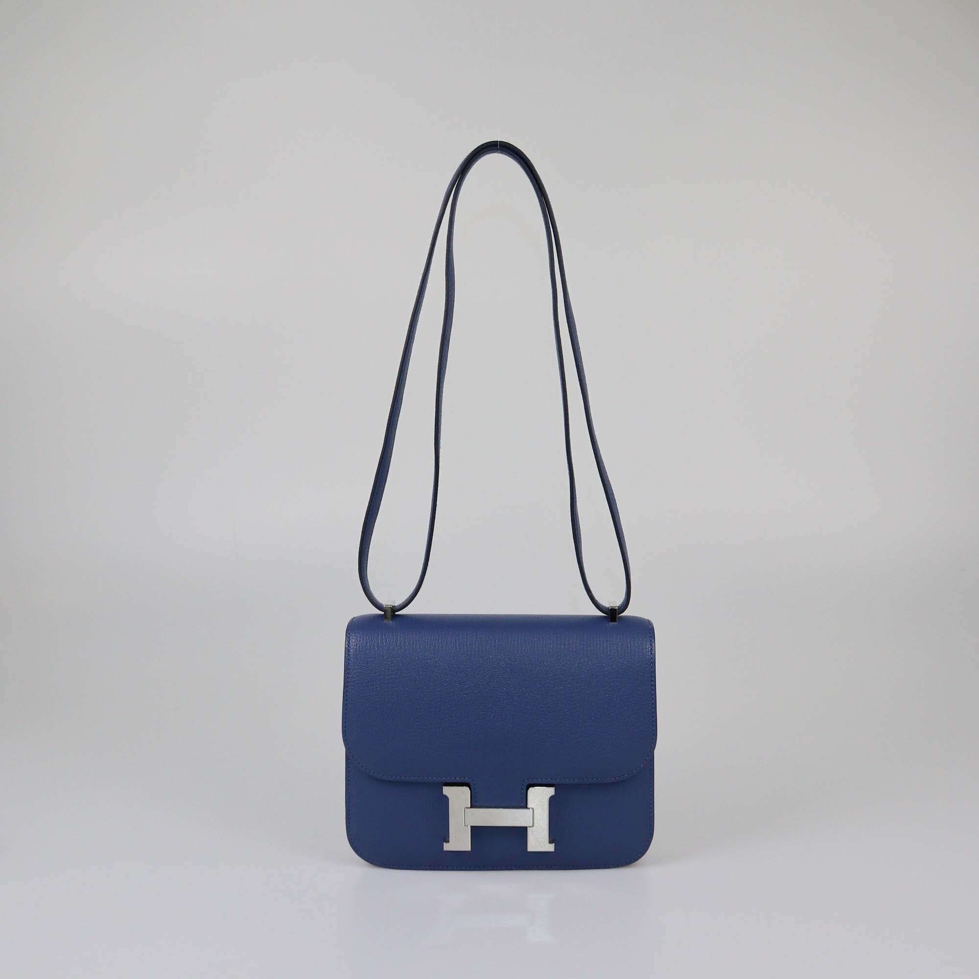 Hermes Bleu Brighton Chevre Mysore Mini Constance III Bag Womens Hermes 