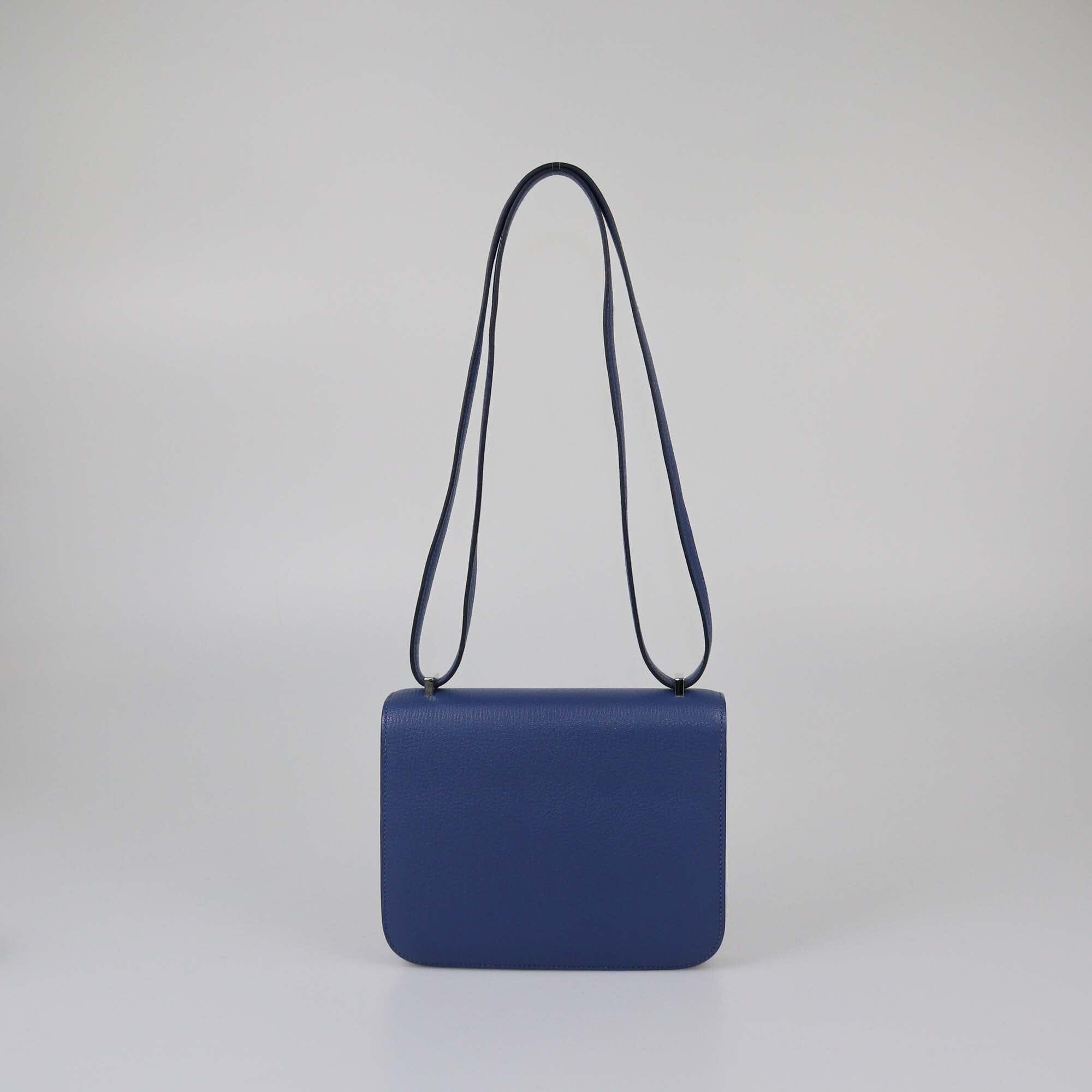 Hermes Bleu Brighton Chevre Mysore Mini Constance III Bag Womens Hermes 