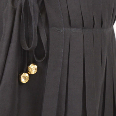 Loewe Black Linen Blend Paula's Ibiza Embellished Pleated Woven Skort