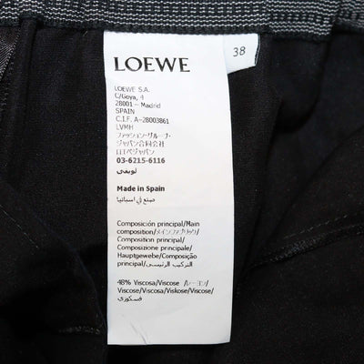 Loewe Black Linen Blend Paula's Ibiza Embellished Pleated Woven Skort
