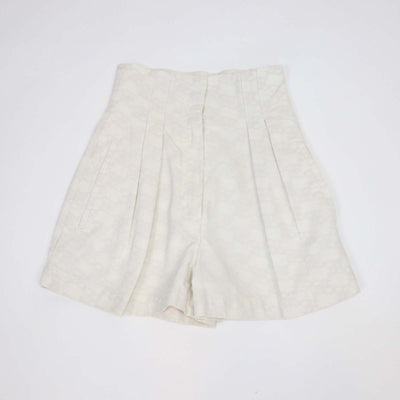 Fendi Off White Denim FF Printed High Rise Short