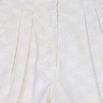 Fendi Off White Denim FF Printed High Rise Short