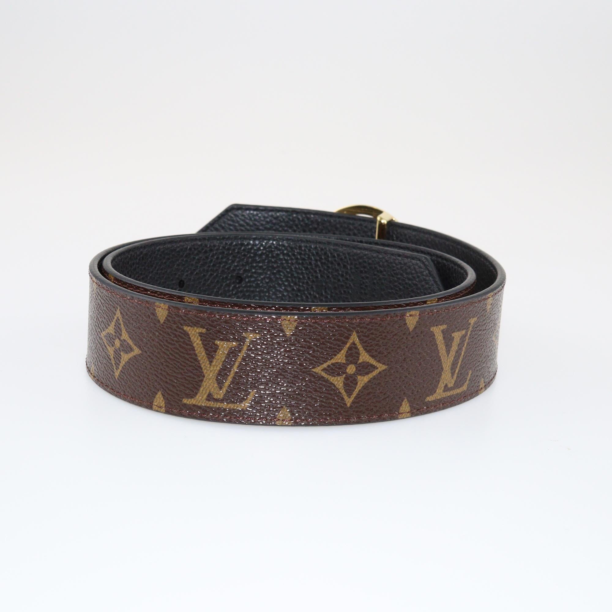 Louis Vuitton Brown Monogram LV Circle Reversible Belt Accessories Louis Vuitton 