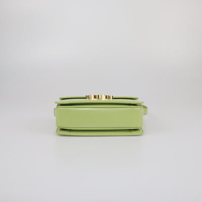 Celine Green Shiny Teen Triomphe Shoulder Bag Womens Celine 
