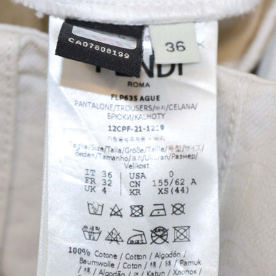 Fendi Off White Denim FF Printed High Rise Short