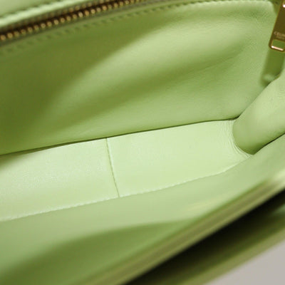 Celine Green Shiny Teen Triomphe Shoulder Bag Womens Celine 