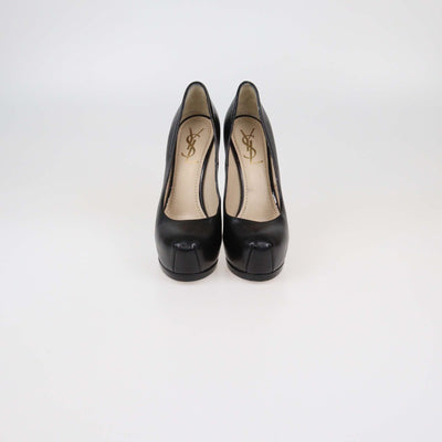 Yves Saint Laurent Black Leather Tribtoo Platform Pumps Womens Saint Laurent 