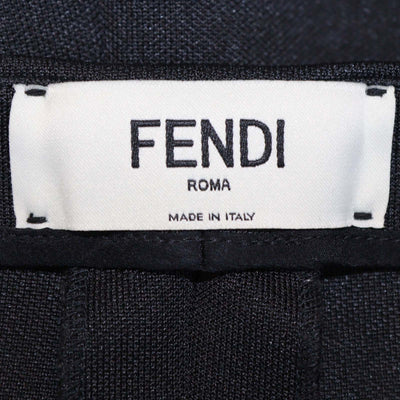 Fendi Black Jersey Pleated Mini Short
