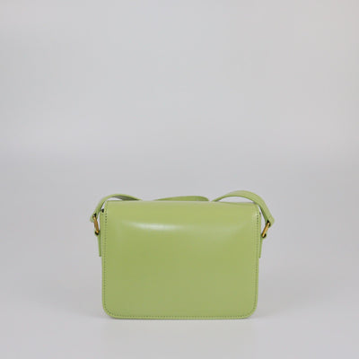Celine Green Shiny Teen Triomphe Shoulder Bag Womens Celine 