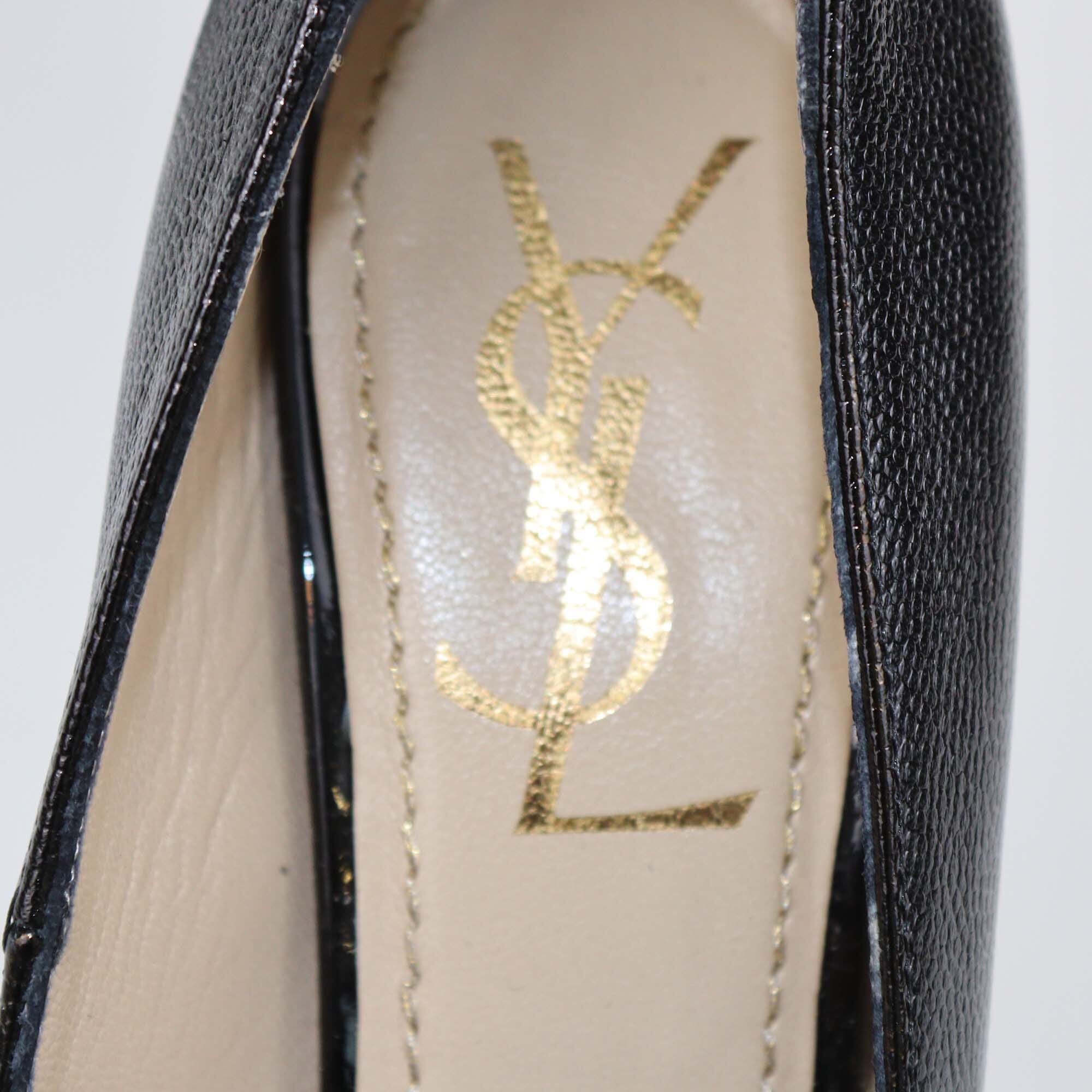 Yves Saint Laurent Black Leather Tribtoo Platform Pumps Womens Saint Laurent 
