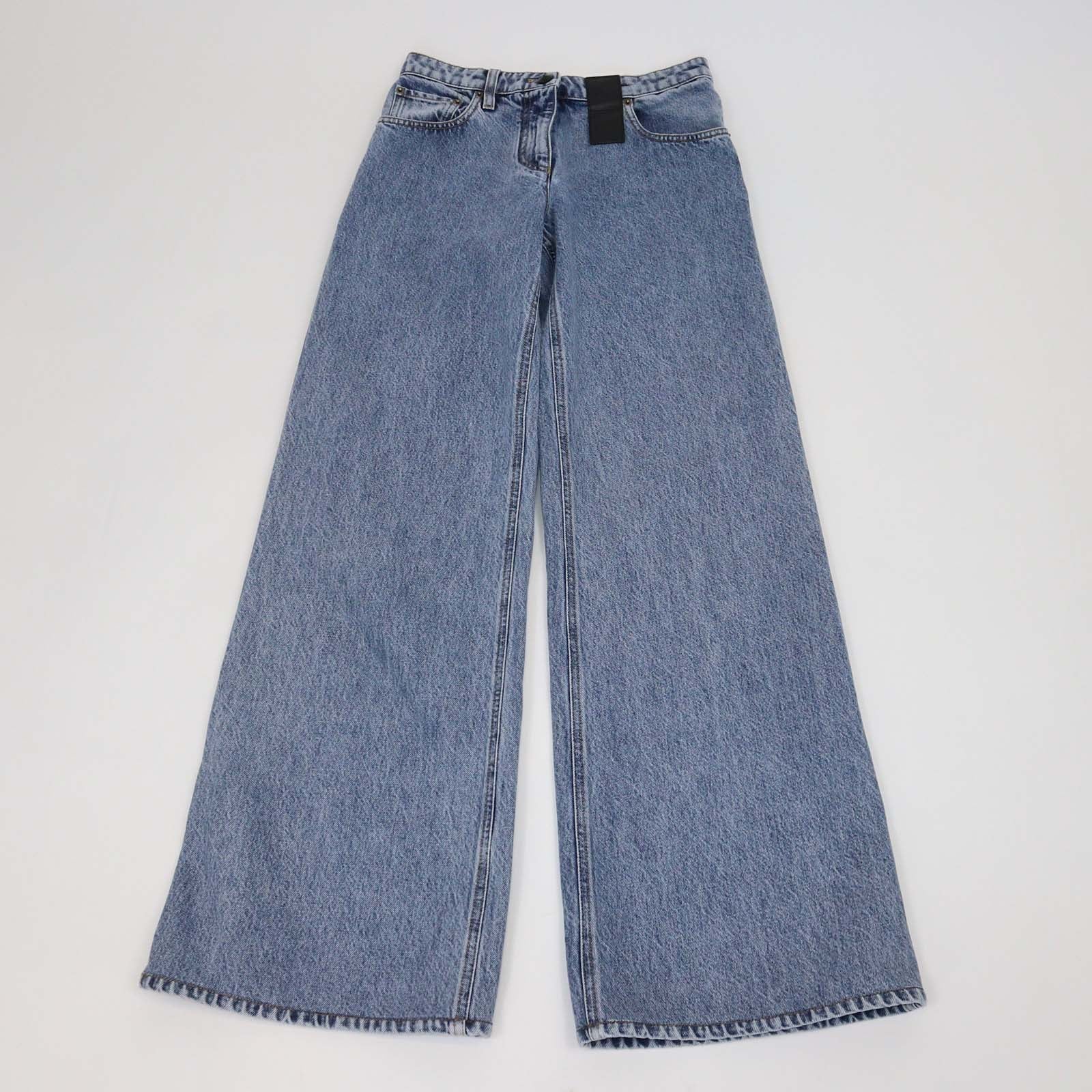 Louis Vuitton Blue Denim Wide Leg Pants