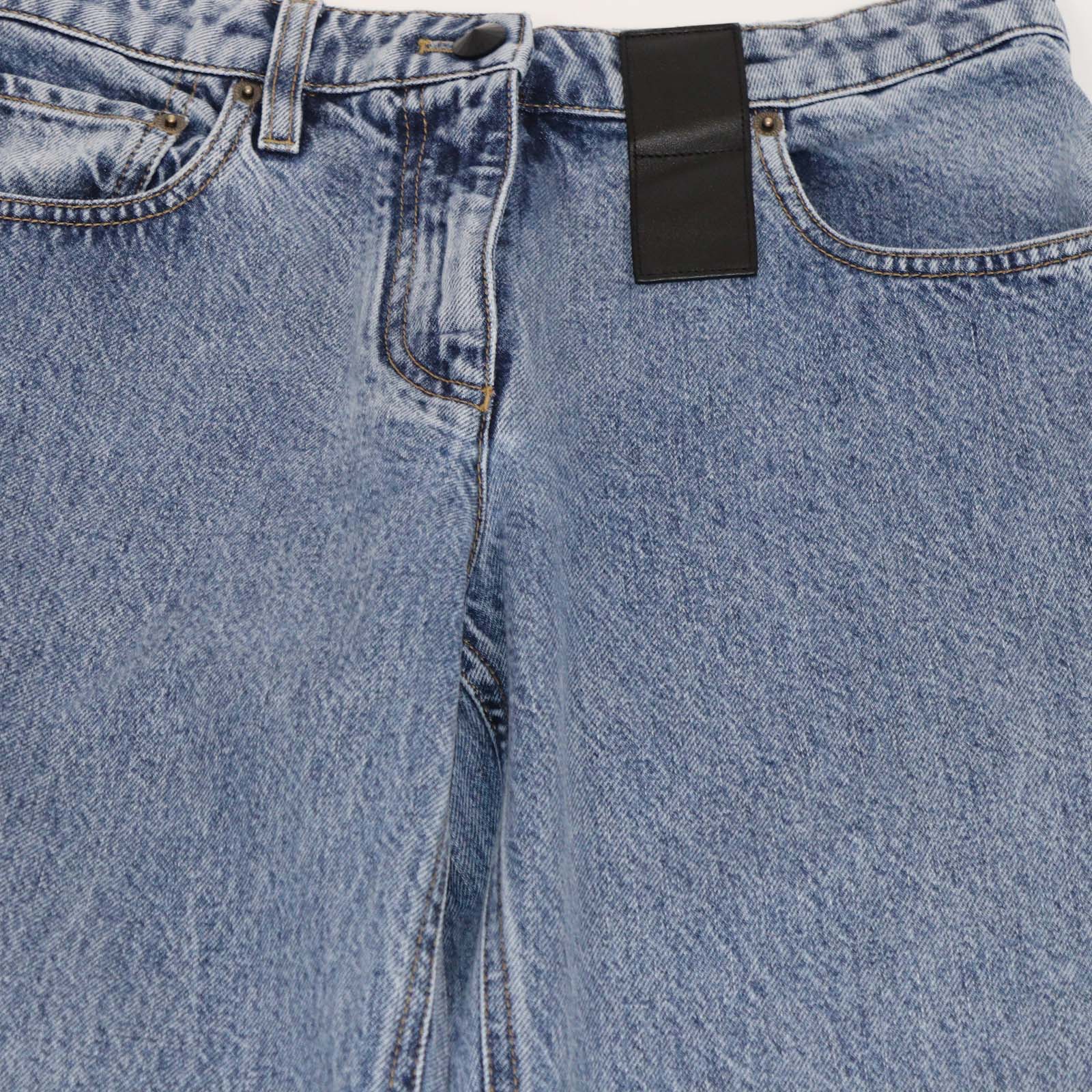 Louis Vuitton Blue Denim Wide Leg Pants