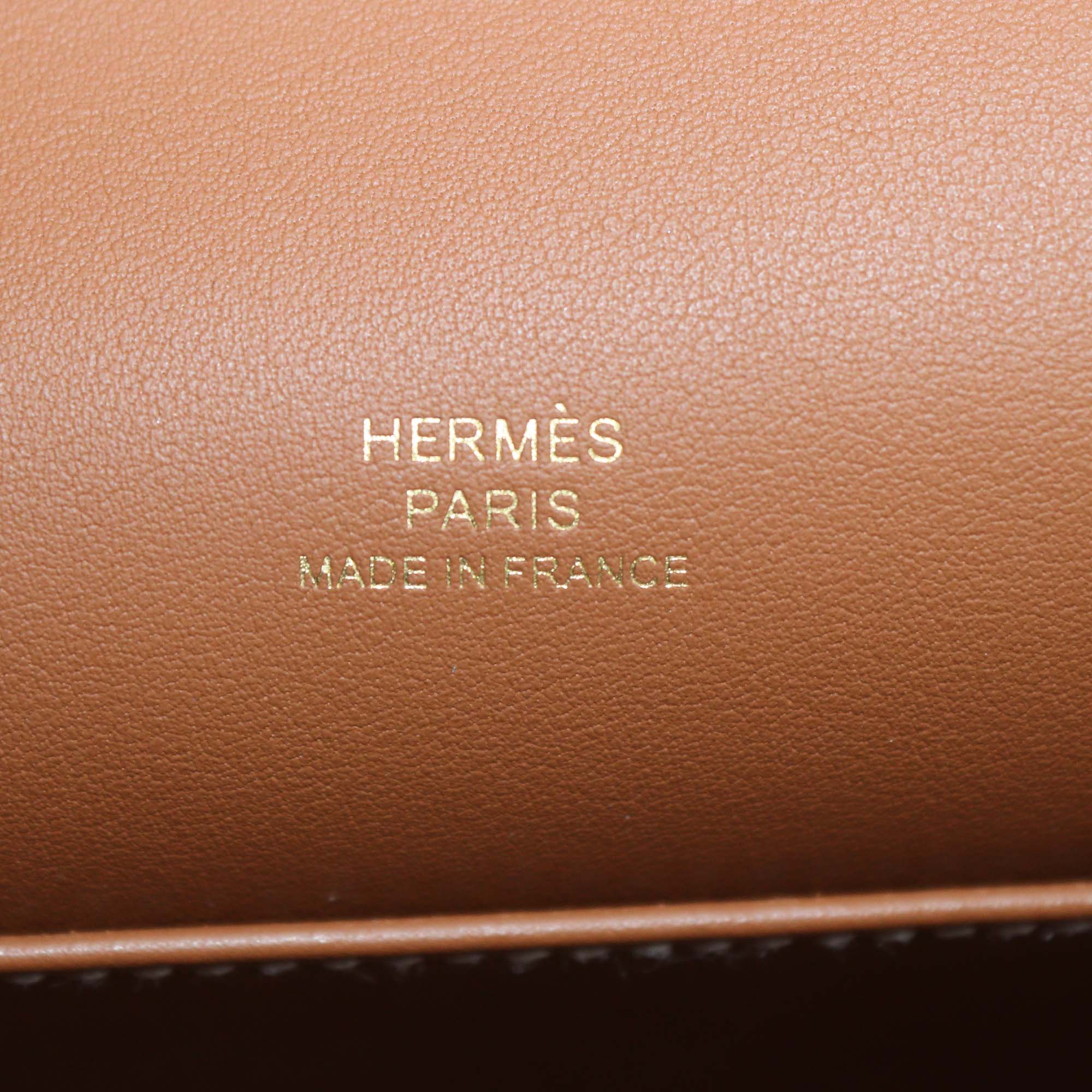 Hermes Gold Swift Leather Mini Kelly Pochette Bag