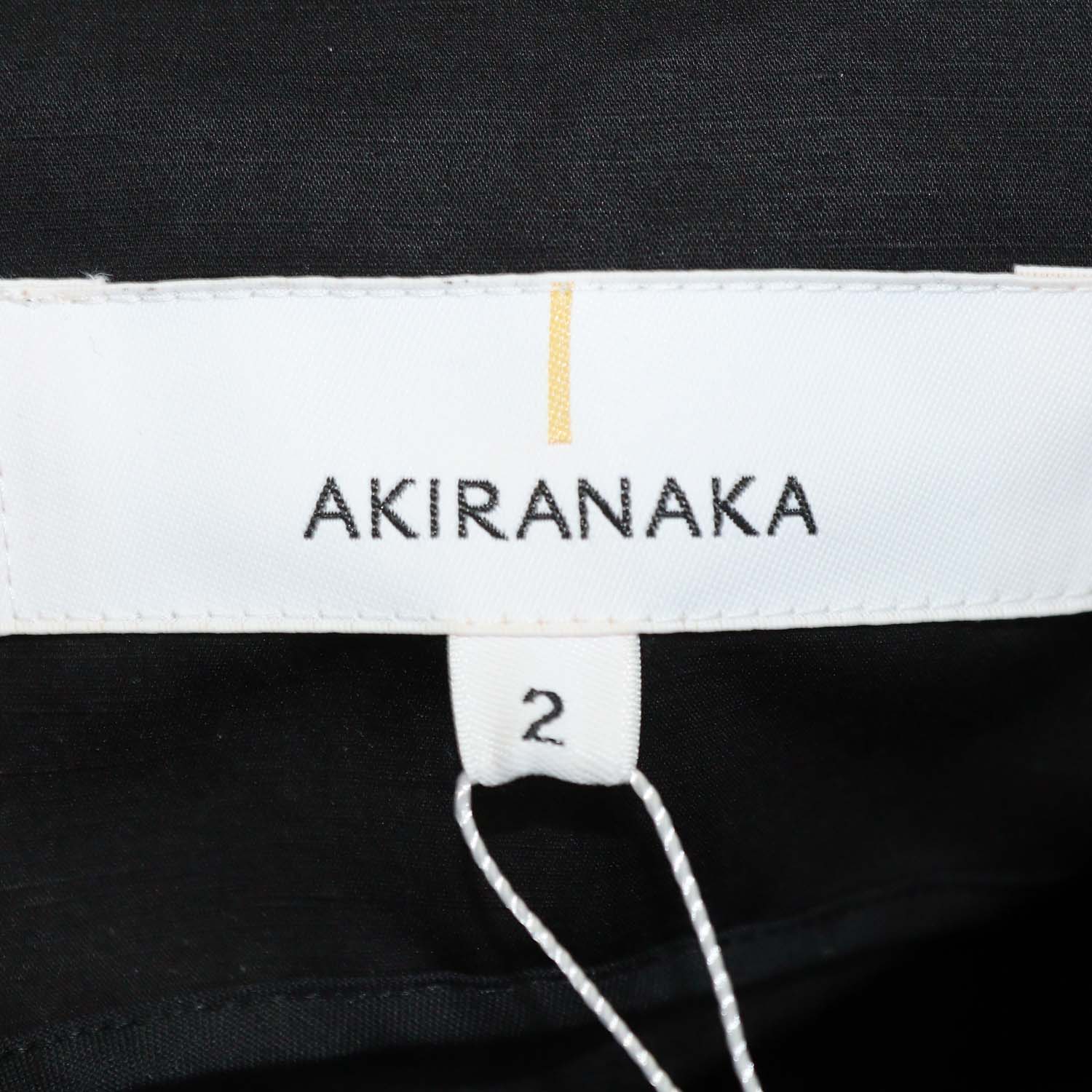 Akiranaka Black Linen & Cotton Off Shoulder Midi Dress