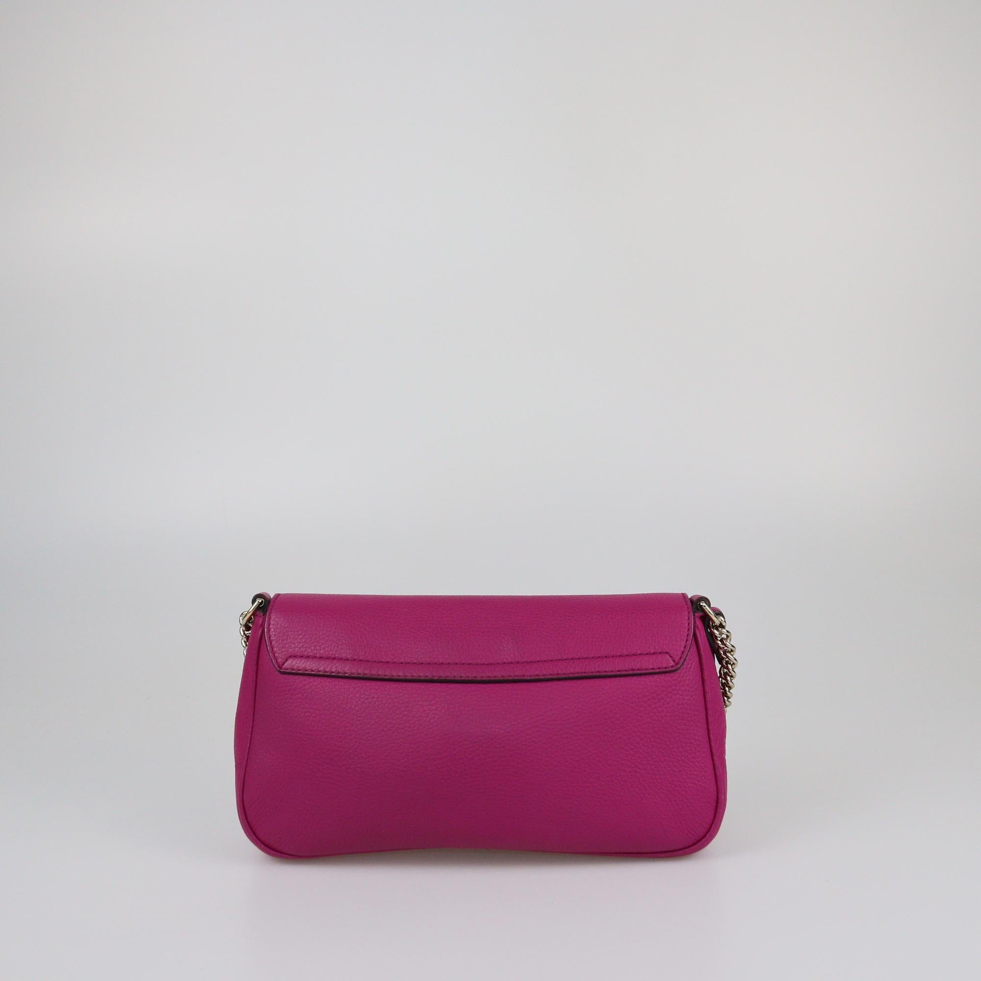 Gucci Fuchsia Soho Tassel Chain Crossbody Bag Womens Gucci 