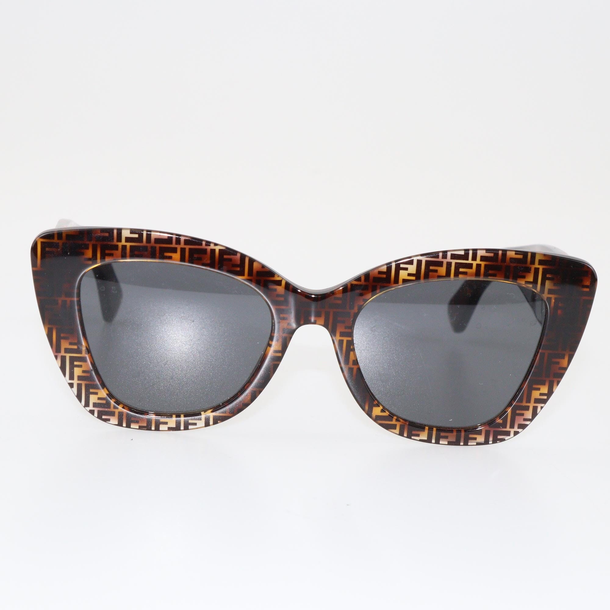 Fendi Brown Zucca Cat Eye Sunglasses Accessories Fendi 
