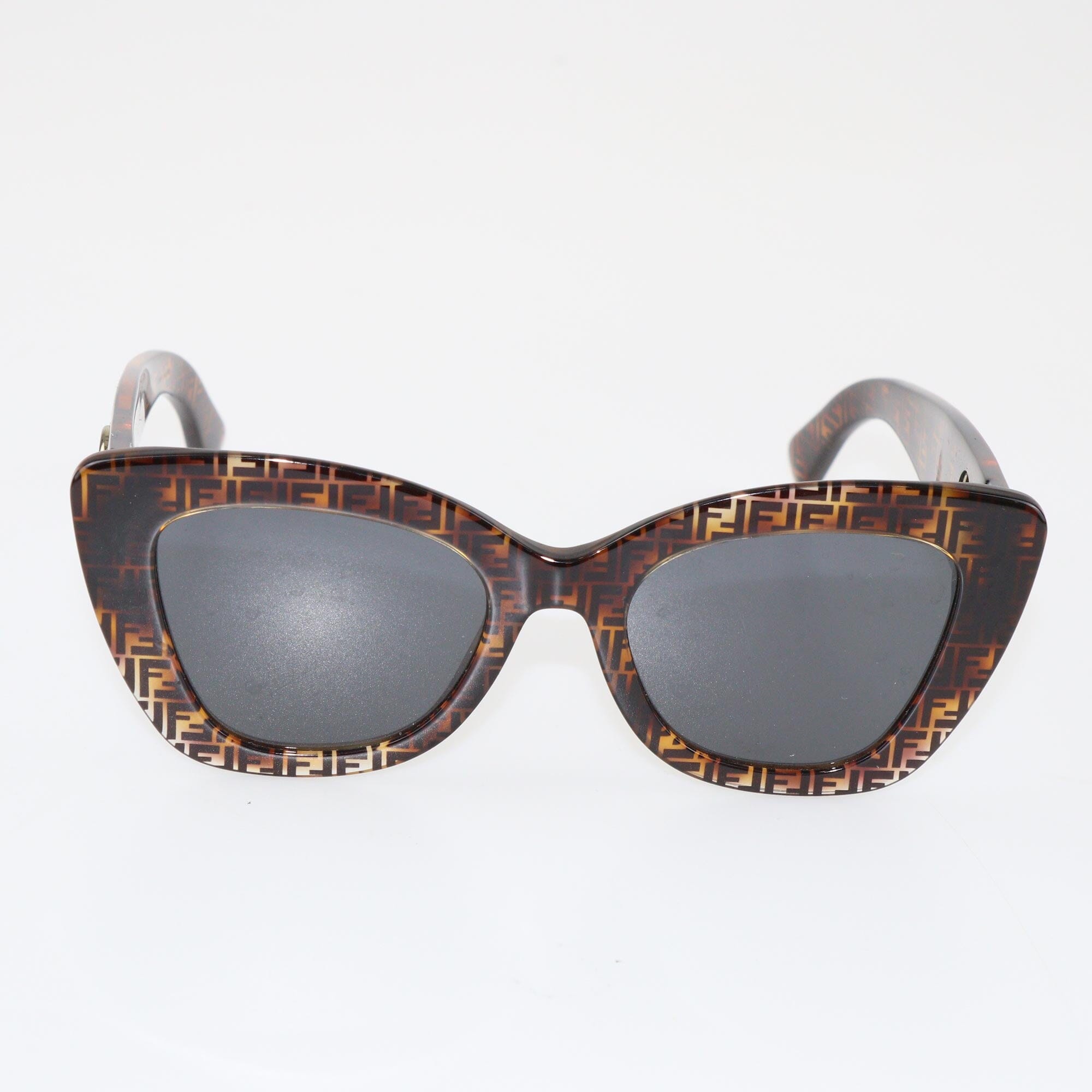 Fendi Brown Zucca Cat Eye Sunglasses Accessories Fendi 