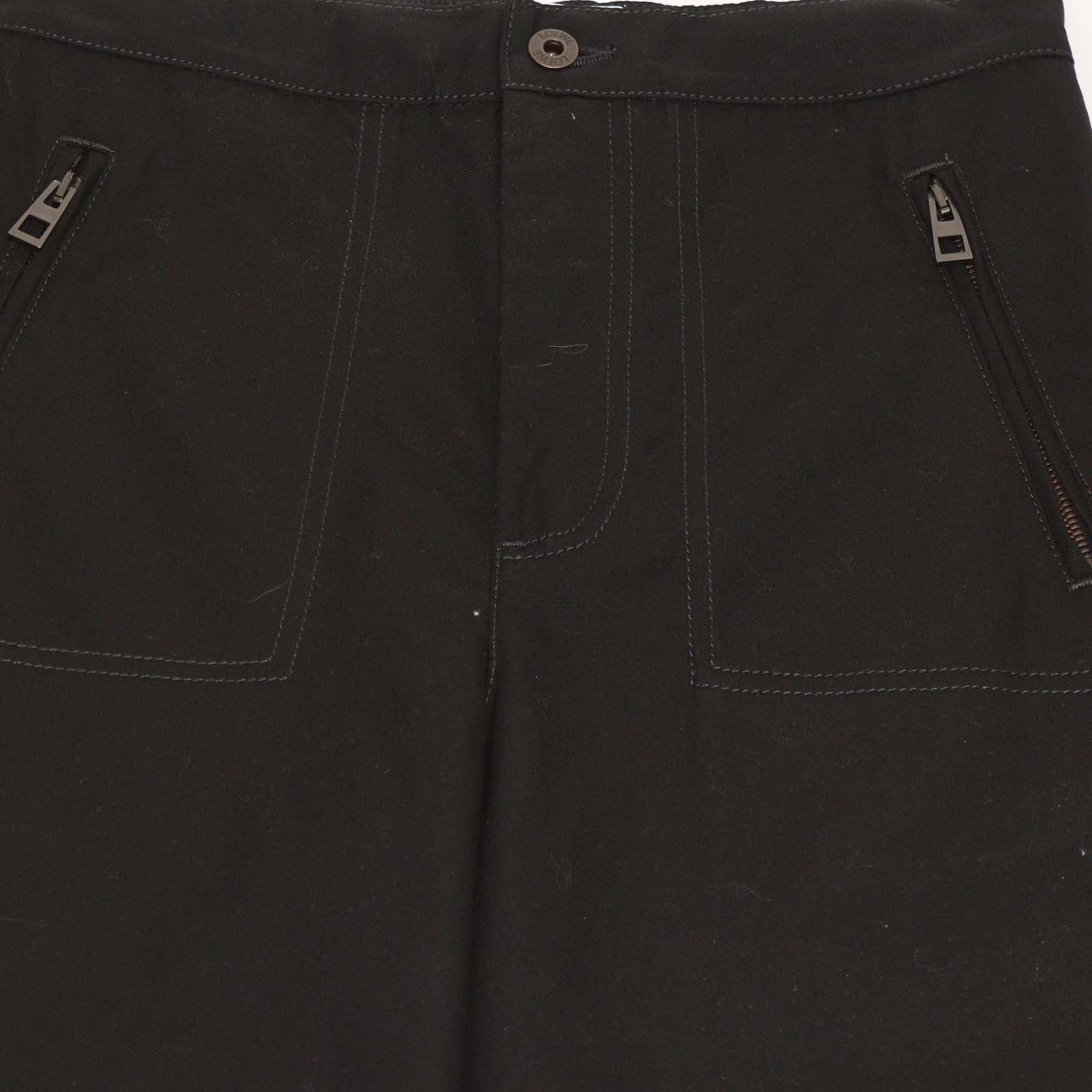 Loewe Black Cotton Pantaloni Cargo Pants