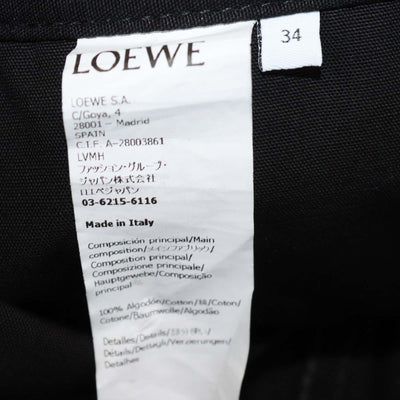 Loewe Black Cotton Pantaloni Cargo Pants