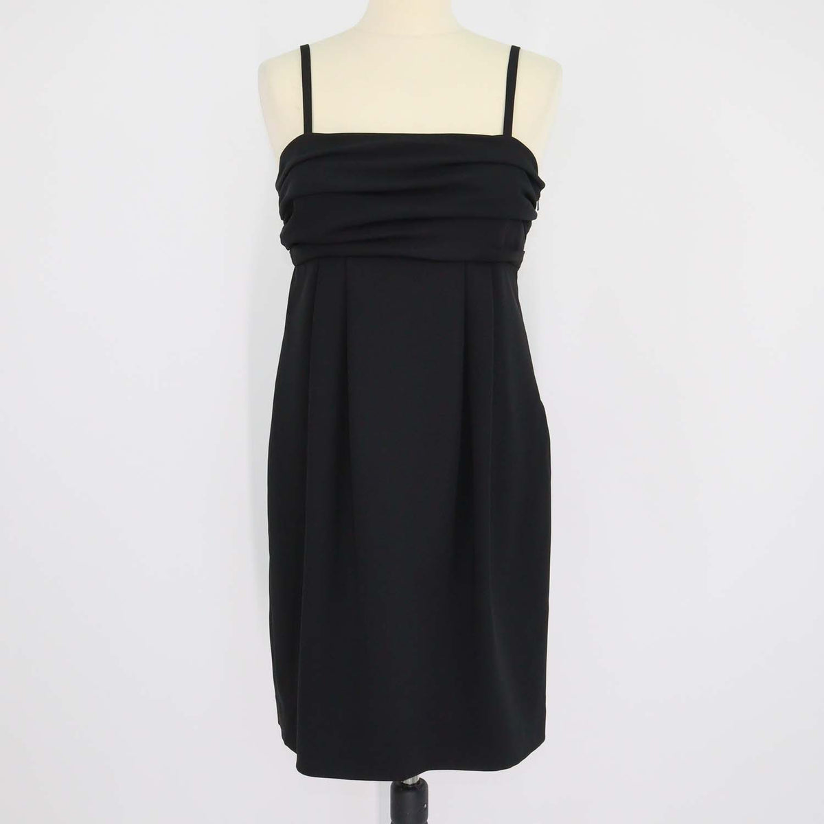 Moschino Cheap & Chic Black Thin Strap Ruffled Mini Dress