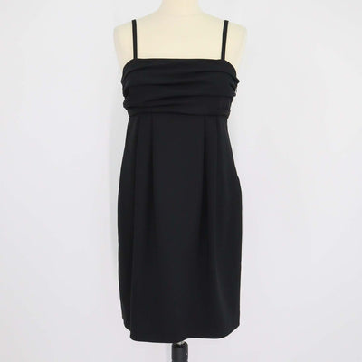 Moschino Cheap & Chic Black Thin Strap Ruffled Mini Dress