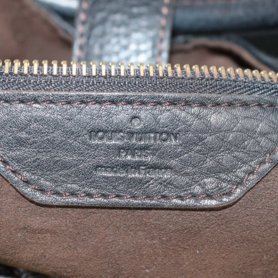 Louis Vuitton Black Monogram Mahina Leather XL Surya Bag