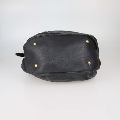 Louis Vuitton Black Monogram Mahina Leather XL Surya Bag
