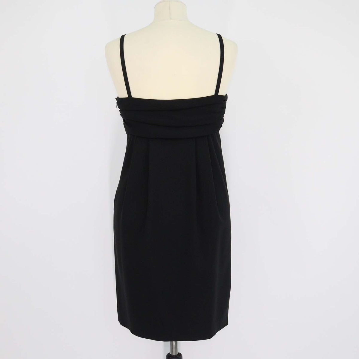 Moschino Cheap & Chic Black Thin Strap Ruffled Mini Dress