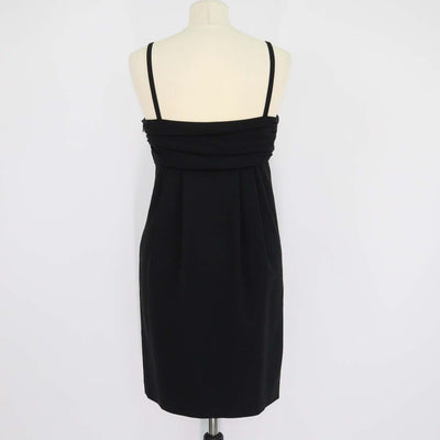 Moschino Cheap & Chic Black Thin Strap Ruffled Mini Dress