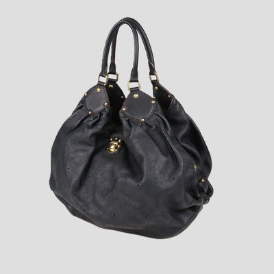 Louis Vuitton Black Monogram Mahina Leather XL Surya Bag