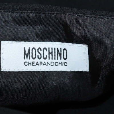 Moschino Cheap & Chic Black Thin Strap Ruffled Mini Dress