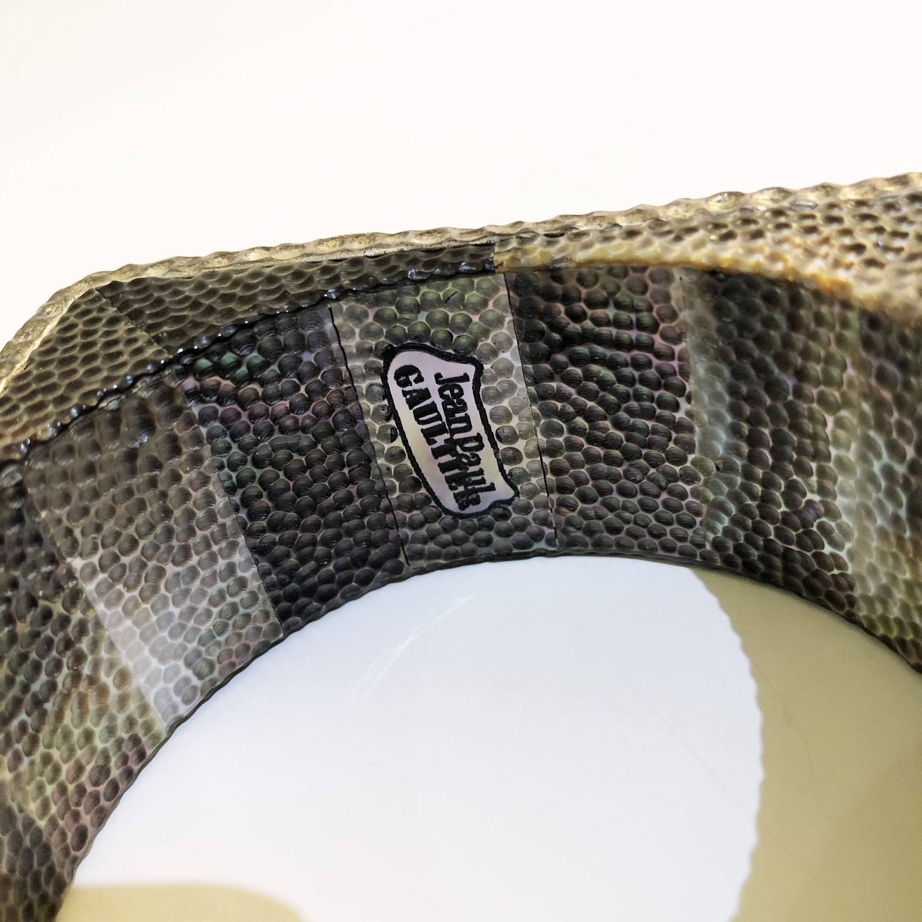 Jean Paul Gaultier Textured Square Cuff Bracelet Earrings Jean Paul Gaultier 