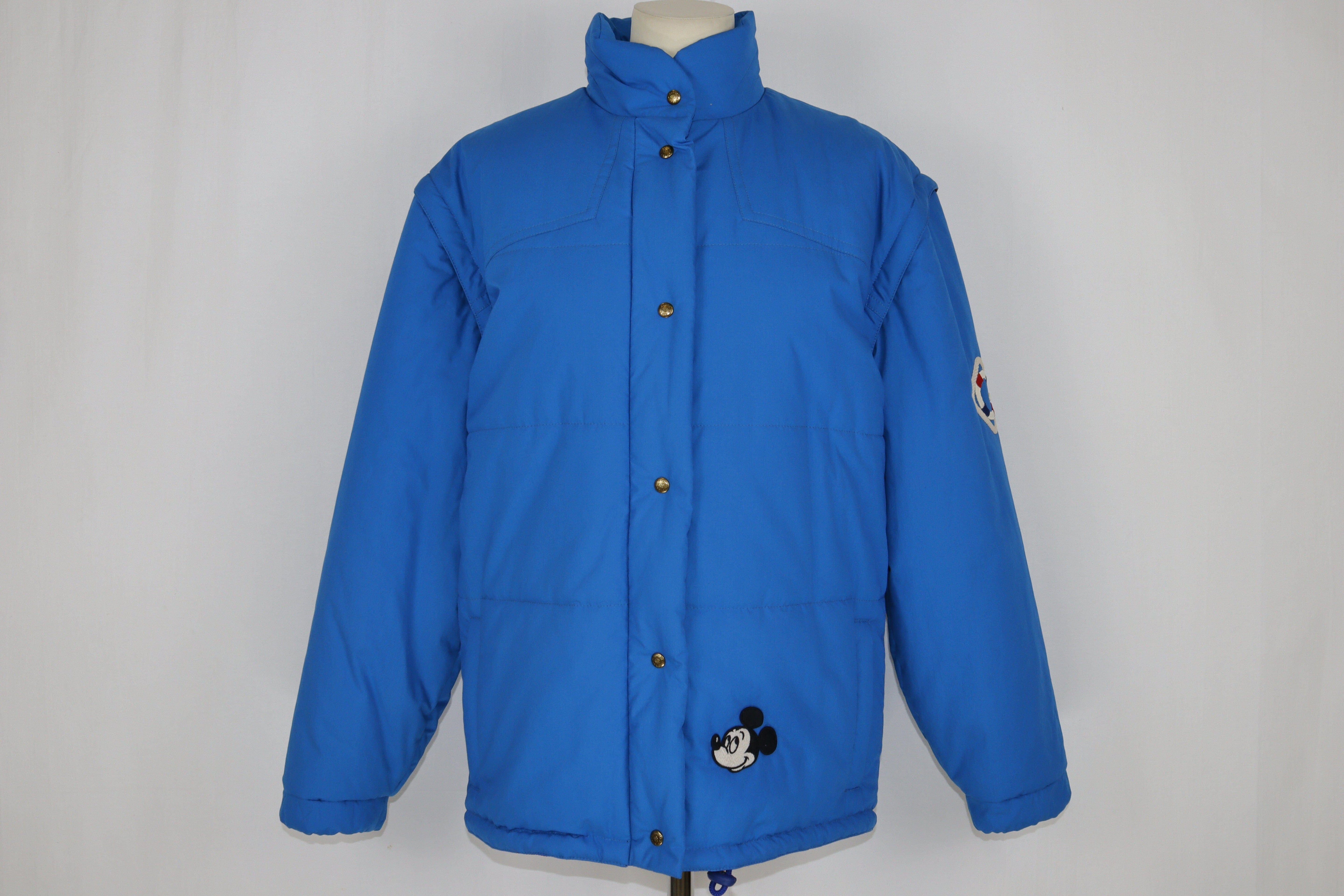 Blue 'Mickey Mouse' Puff Jacket w/ Removable Sleeves Clothing Gucci 