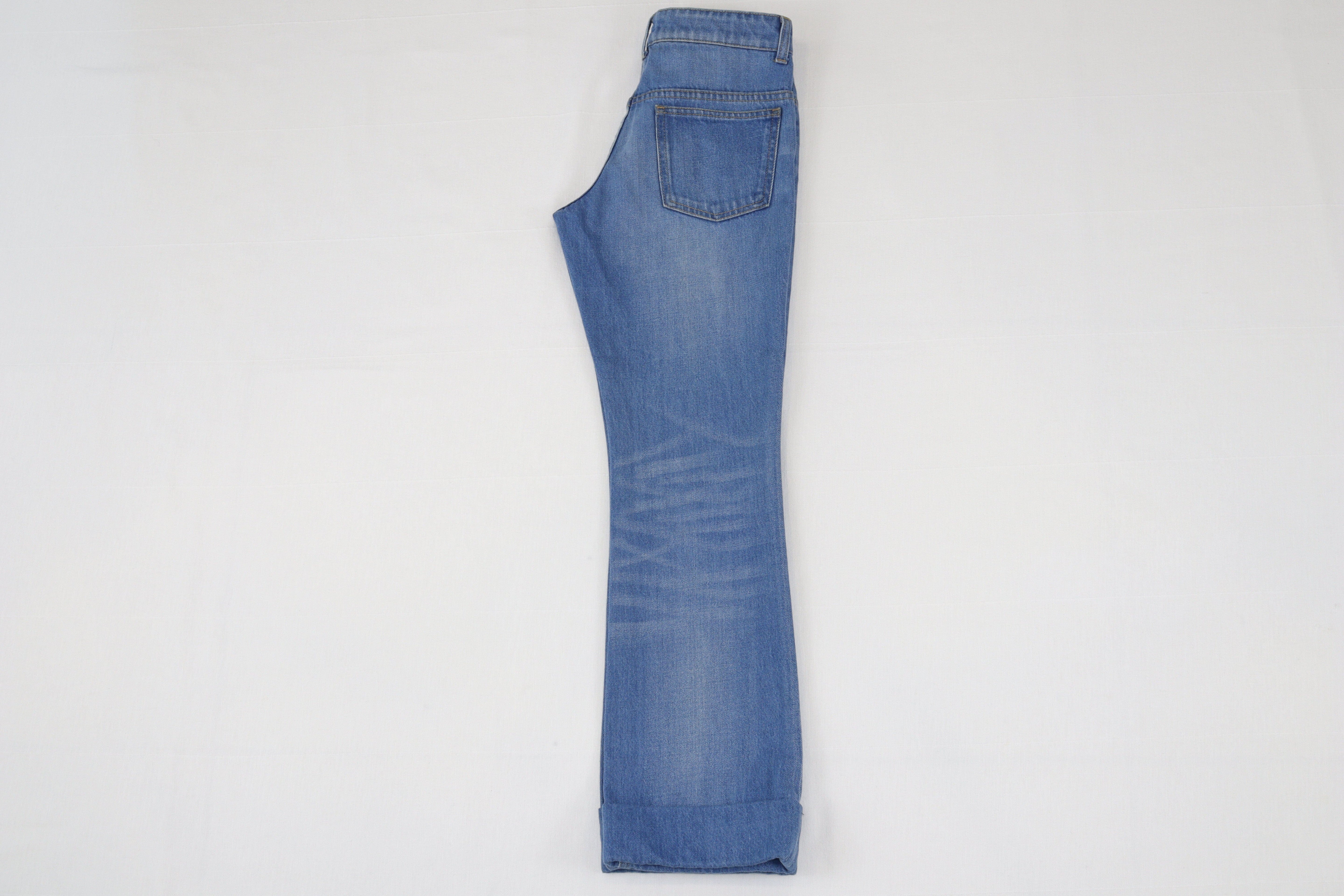 Blue Straight Cut Cropped Jeans Clothing Gucci 