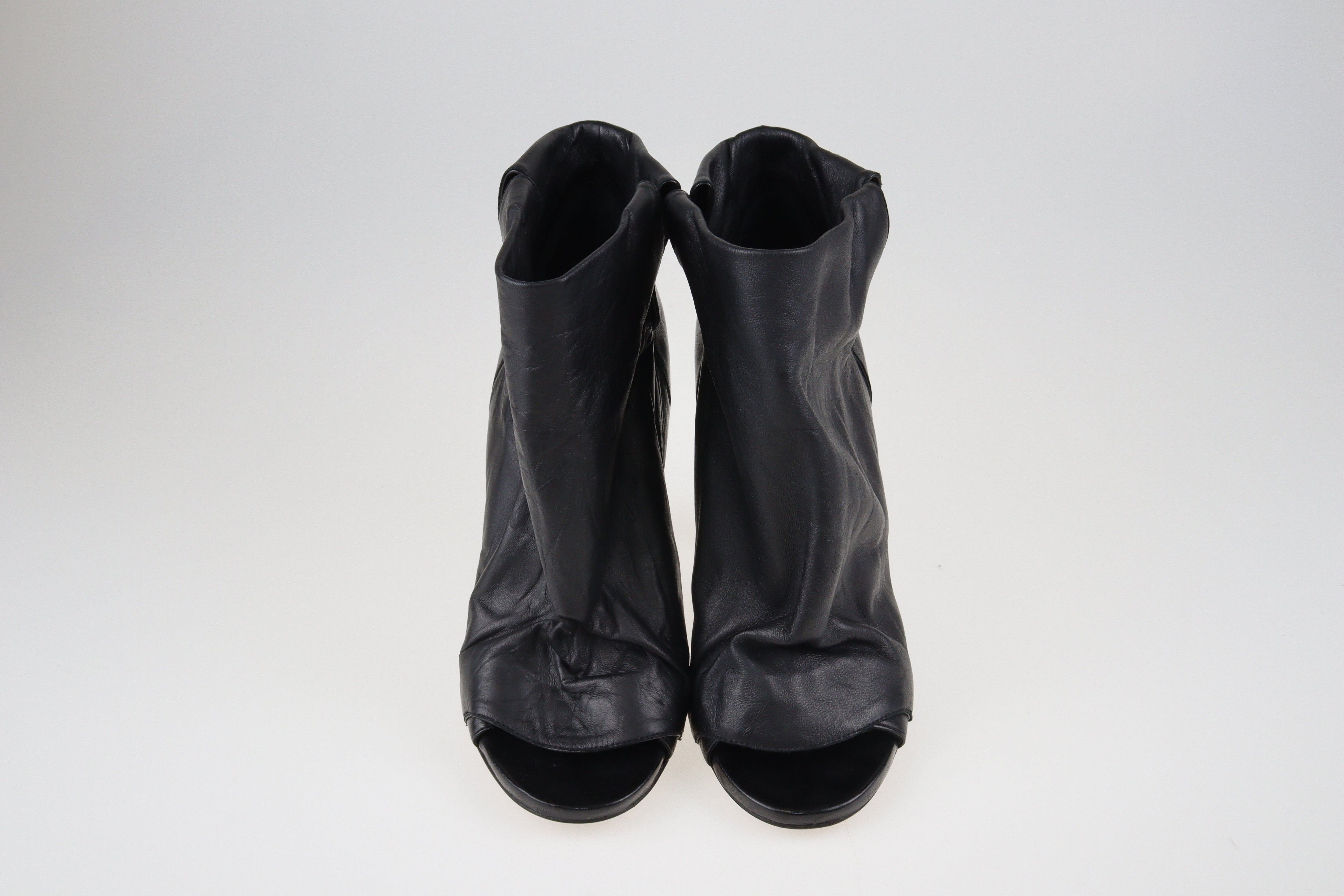 Black Open Toe Boots Shoes Maison Martin Margiela 