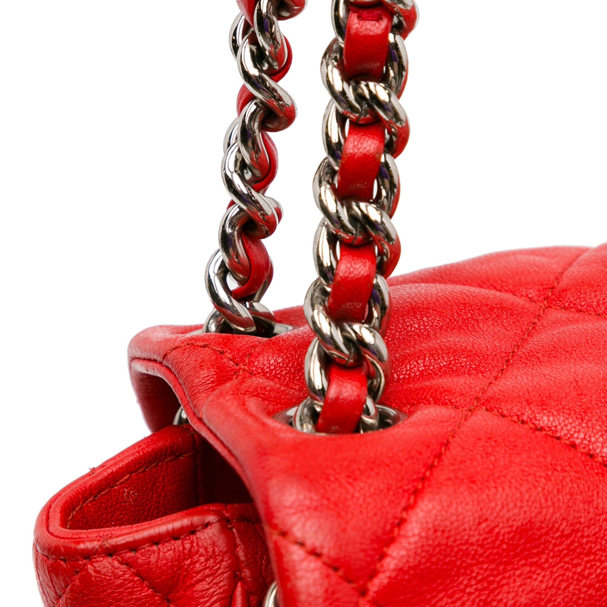 Maxi Washed Lambskin Chain Around Flap Image#10