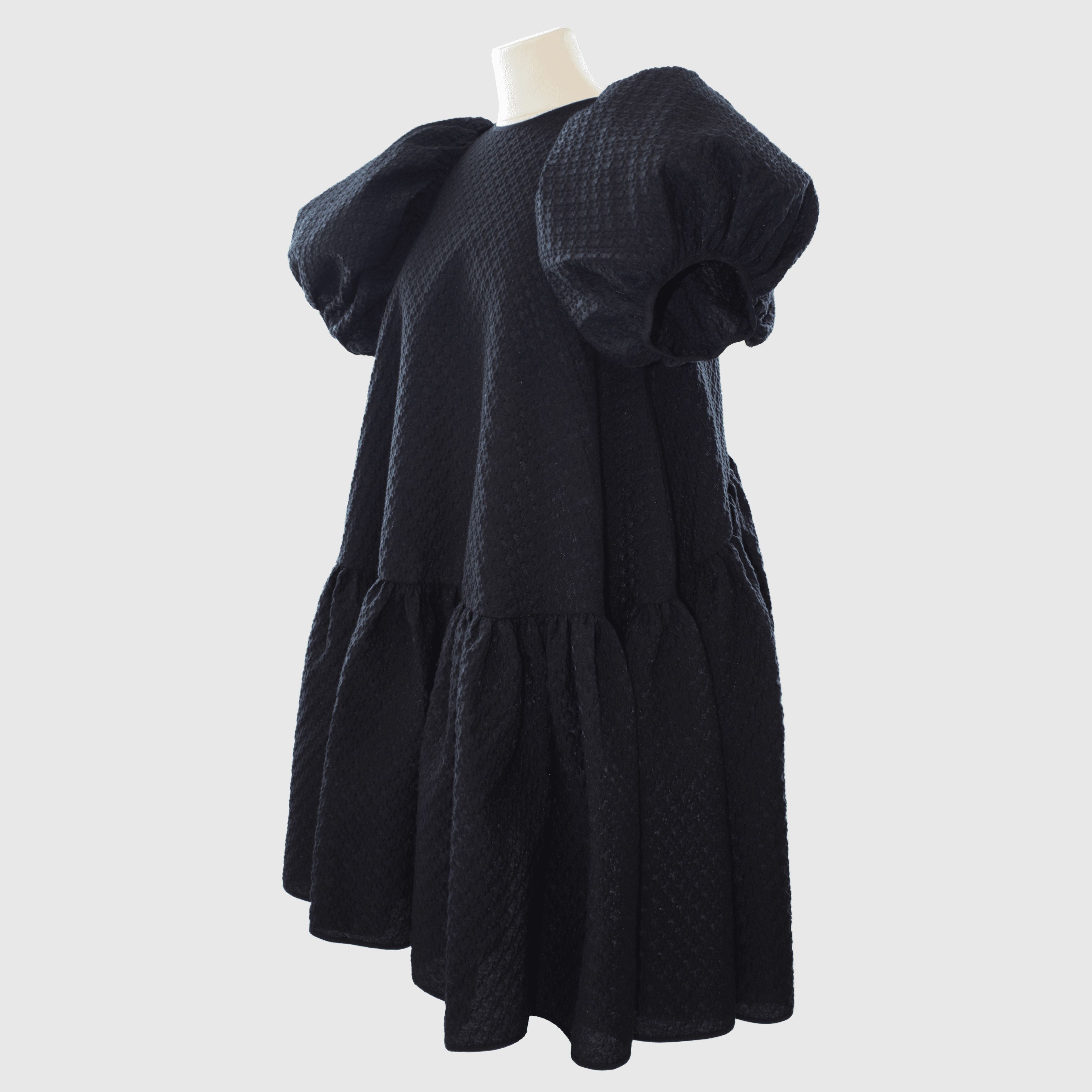 Black Tilde Cloqué Mini Dress