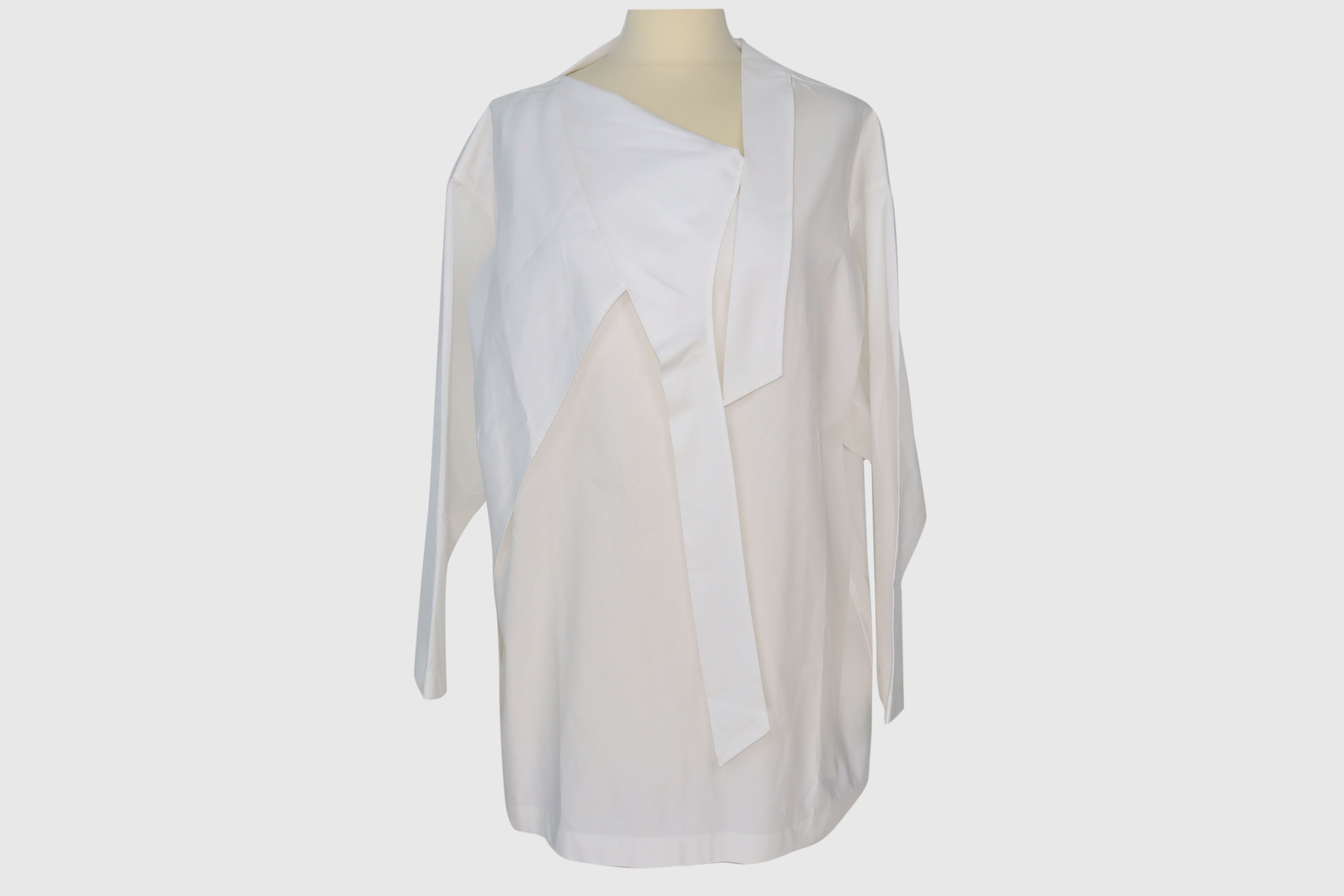 White Tie Neck Long Sleeve Top Clothing Hermes 