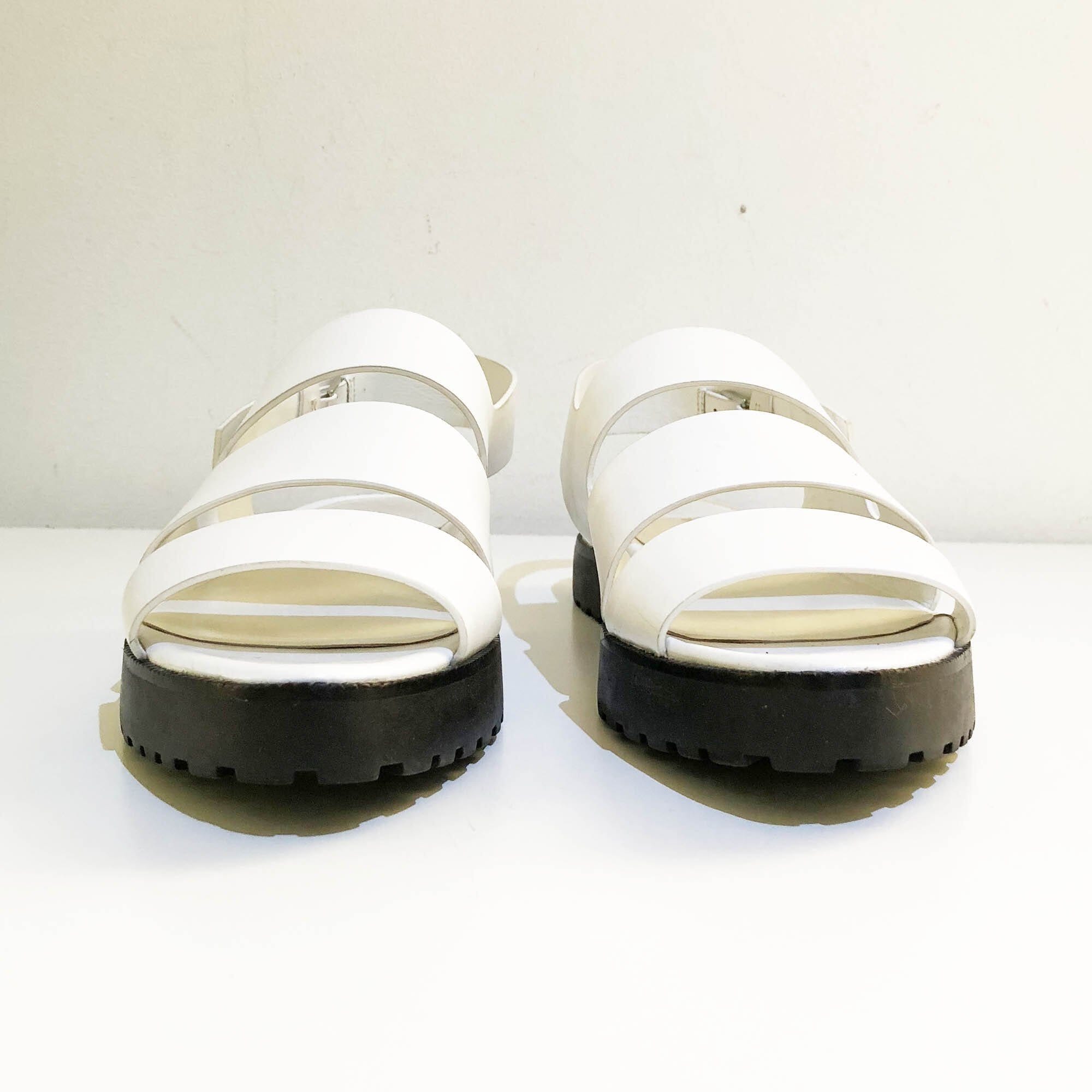 Alexander Wang 'Alisha' Leather White Sandals Shoes Alexander Wang 