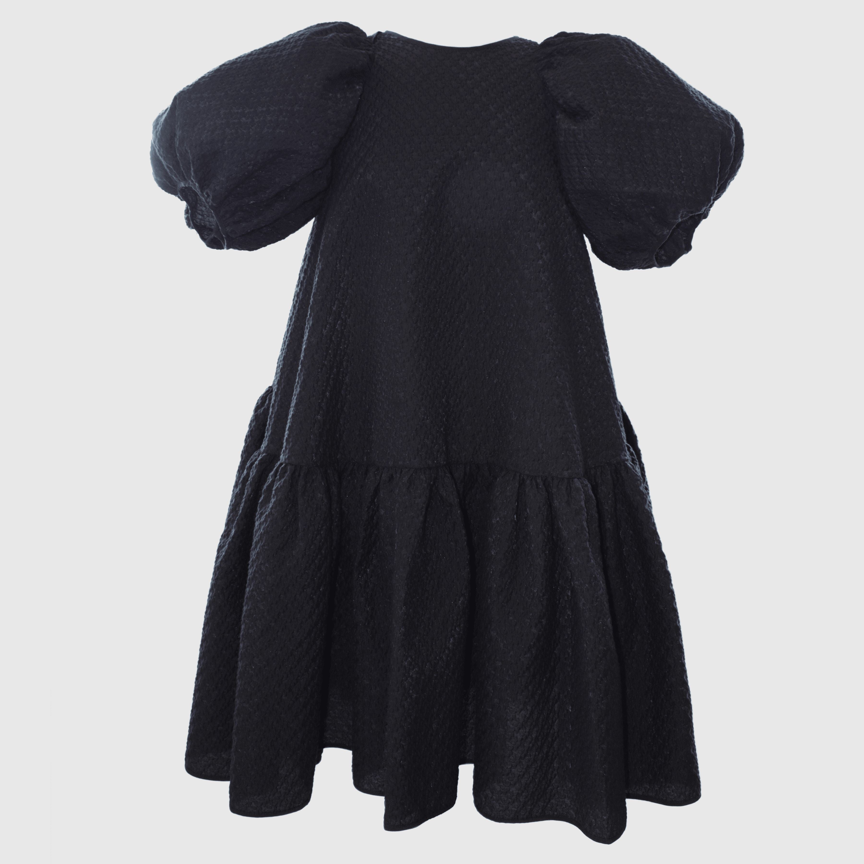 Black Tilde Cloqué Mini Dress