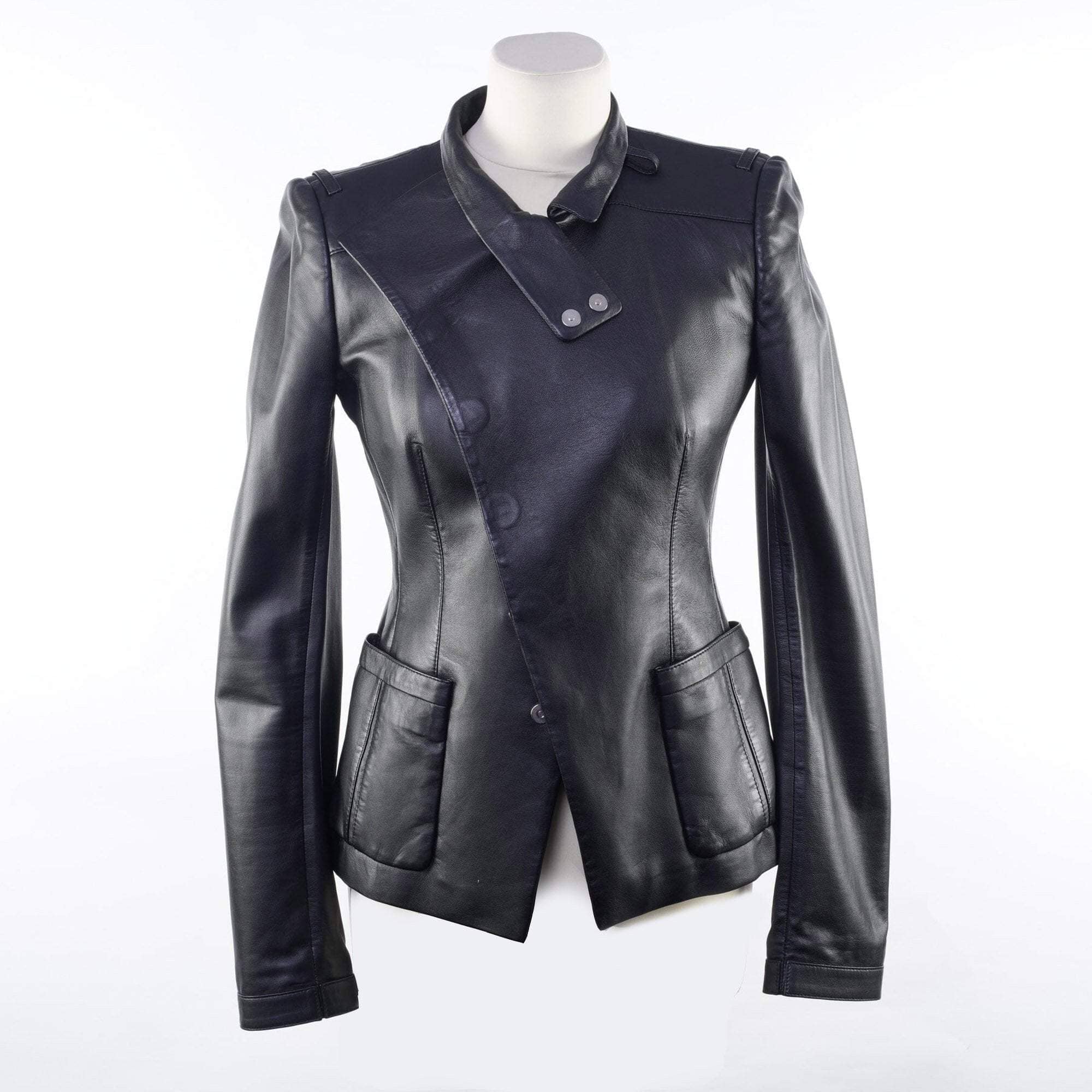 Balenciaga Black Leather Jacket Clothing Balenciaga 