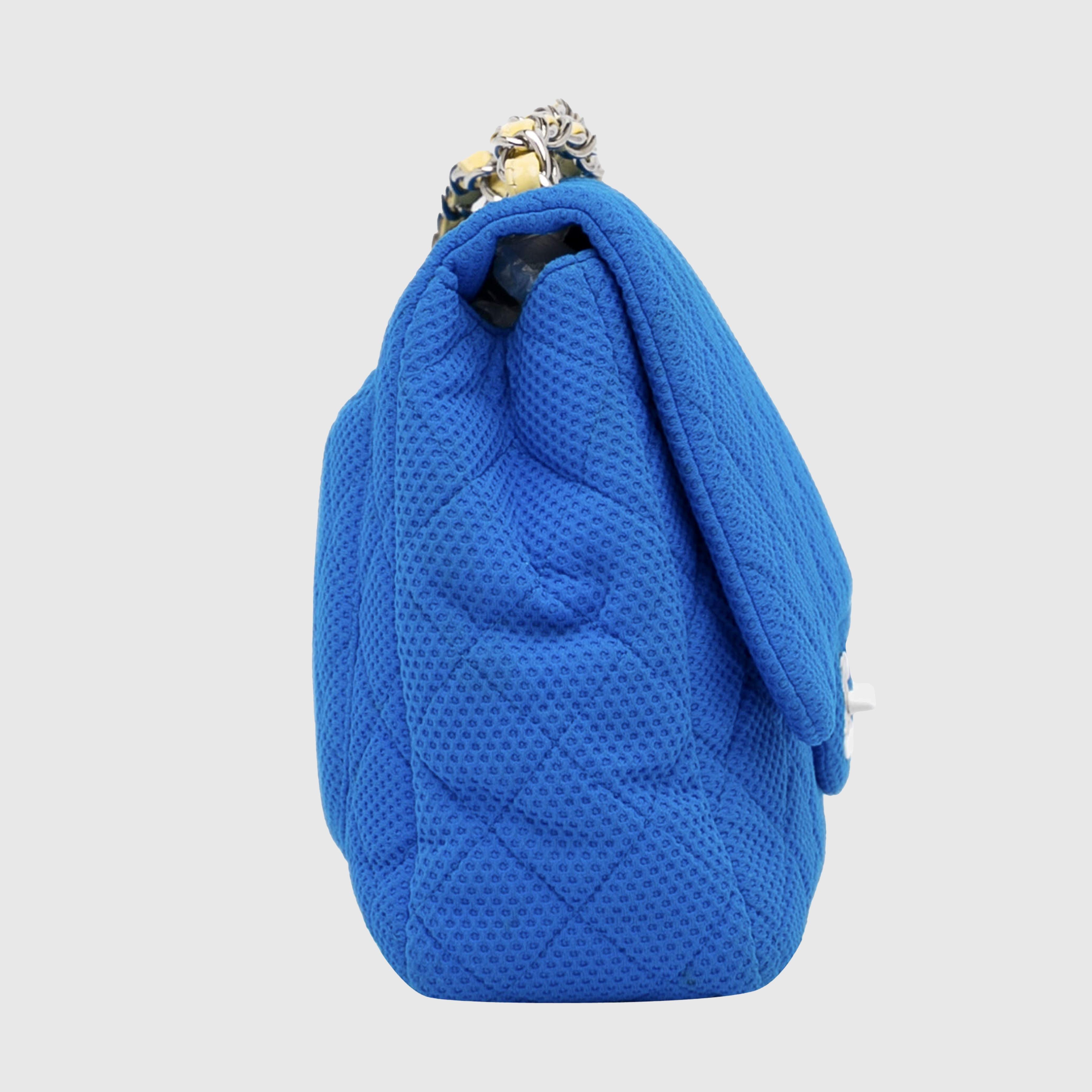 Blue Classic Jersey Jumbo Single Flap Bag Bags Chanel 