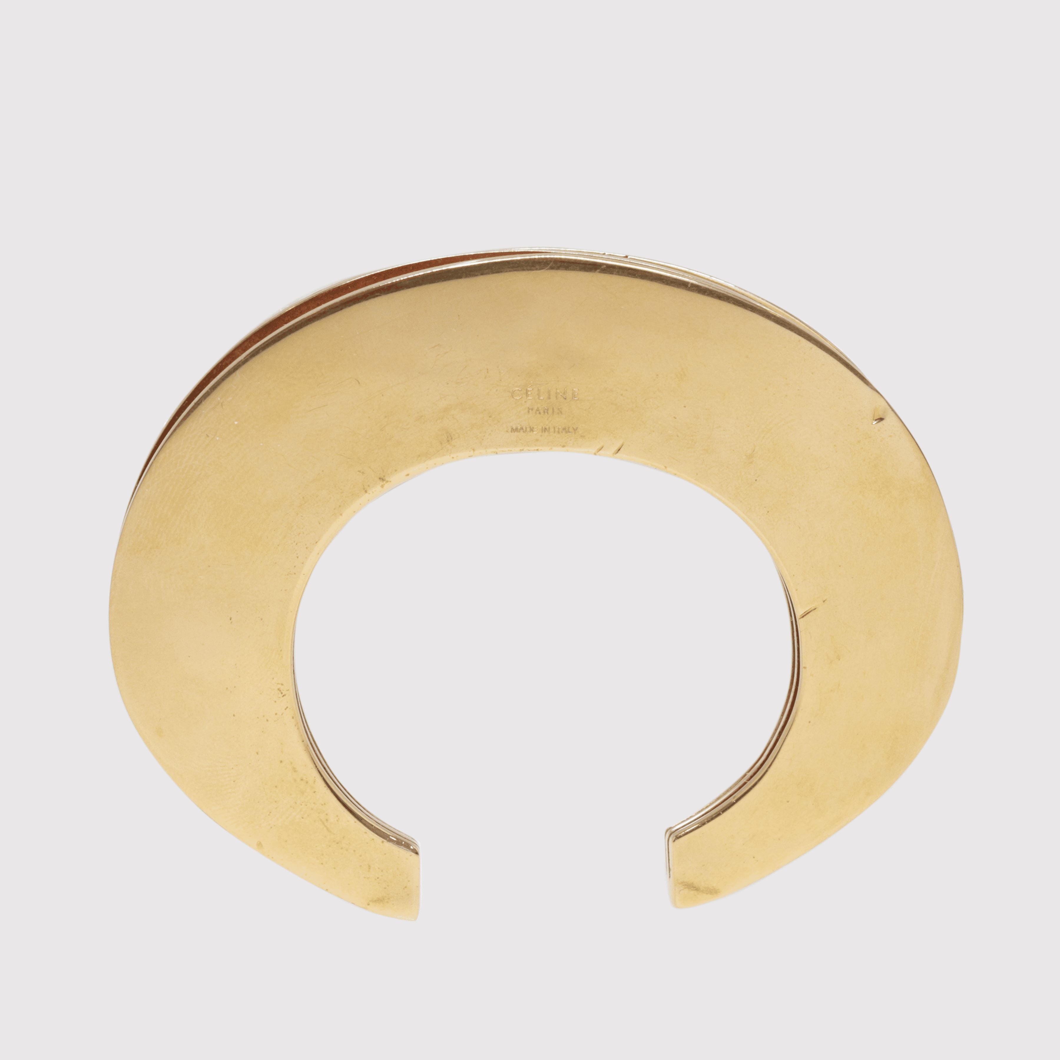 Gold C Triple Cuff Accessories Celine 