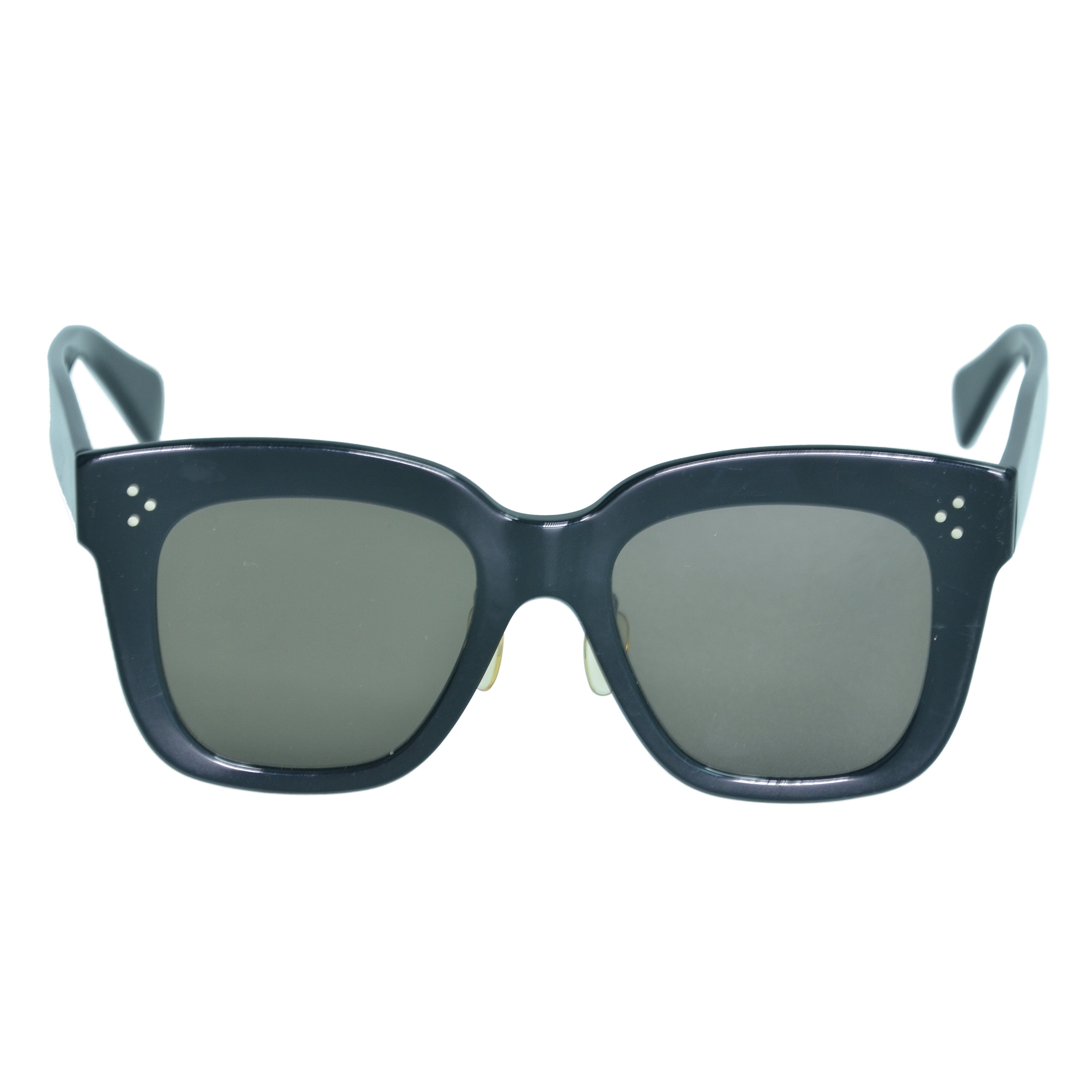 Black Over Sized Square Frame Sunglasses